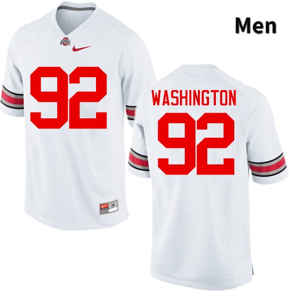Ohio State Buckeyes Adolphus Washington Men's #92 White Game Stitched College Football Jersey